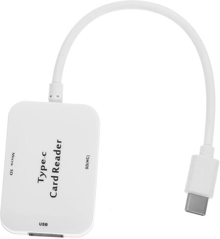 Tofficu 3 in 1 USB Type-C OTG Hub Card Reader for Phone and Laptop Universal Memory Card Adapter Compatible USB-C Devices White Design in Saudi Arabia