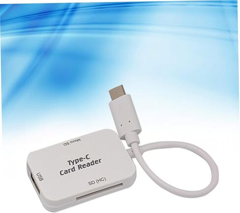Tofficu 3 in 1 USB Type-C OTG Hub Card Reader for Phone and Laptop Universal Memory Card Adapter Compatible USB-C Devices White Design in Saudi Arabia