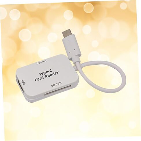 Tofficu 3 in 1 USB Type-C OTG Hub Card Reader for Phone and Laptop Universal Memory Card Adapter Compatible USB-C Devices White Design in Saudi Arabia