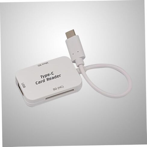 Tofficu 3 in 1 USB Type-C OTG Hub Card Reader for Phone and Laptop Universal Memory Card Adapter Compatible USB-C Devices White Design in Saudi Arabia