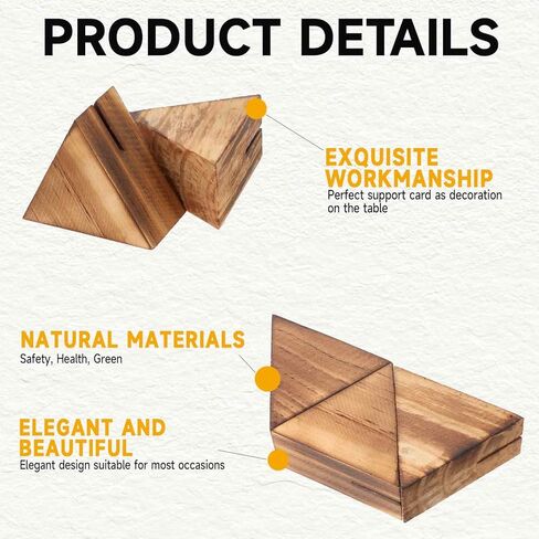 kalione 3 حزم الخشب مكان حاملي بطاقة إطارات الصور مثلث حامل الصورة، حاملي الصور للجداول المركزية صورة عرض اسم حاملي الصورة لحفل زفاف عيد ميلاد الديكور in Kuwait