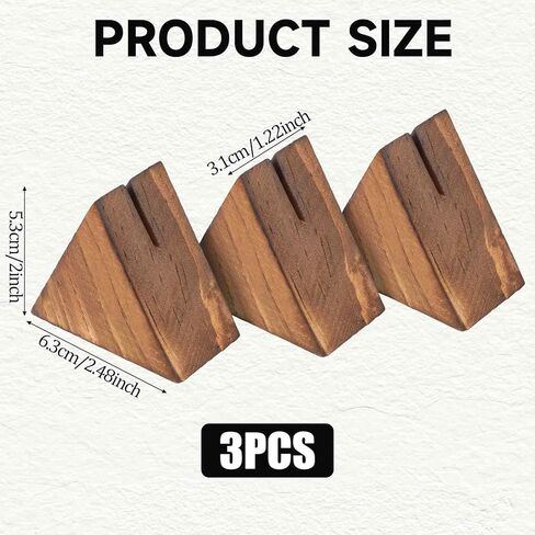 kalione 3 حزم الخشب مكان حاملي بطاقة إطارات الصور مثلث حامل الصورة، حاملي الصور للجداول المركزية صورة عرض اسم حاملي الصورة لحفل زفاف عيد ميلاد الديكور in Kuwait