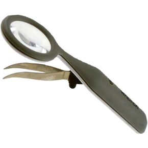 6X Magnifier with Folding Tweezers | 1" Lens & Retractable Pointed Tweezers | Portable, Multi-Use, Patented Design | Ideal for Collectors & Minor First Aid in Saudi Arabia