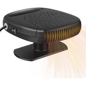 Portable 12V Car Heater & Defroster-120W Fast Heating/Cooling, 360° Rotable/Plug-In for Vehicles/SUVs/RVs-black in Saudi Arabia