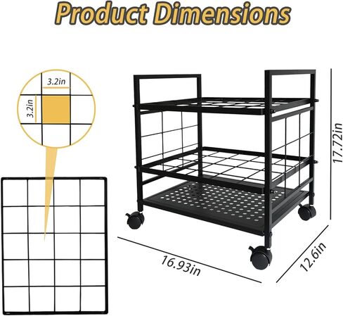 Blueprint Organizer with Rolling Wheels, 20-Slot Storage Rack – Mobile Cart for Blueprints, Maps, Posters, Architectural Plans. Ideal Holder for Home, Office, Studio, School in Kuwait