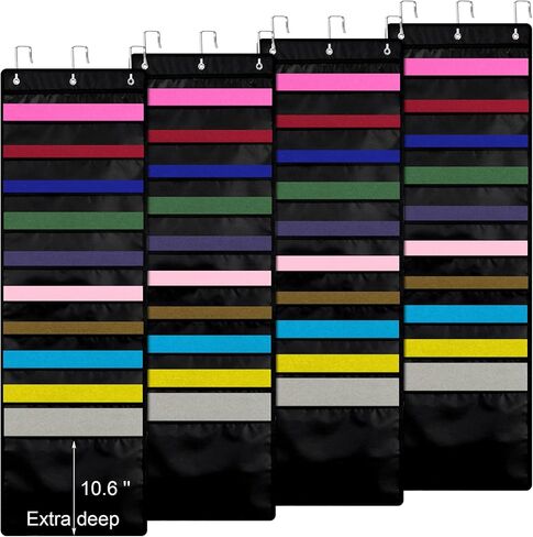 Henoyso 2 Pcs 12 x 12 Inch Paper Storage Scrapbook Vinyl Roll Storage Organizer Hanging Wall File Organizer with Door Hangers for Office Cardstock Craft (Black) in Saudi Arabia