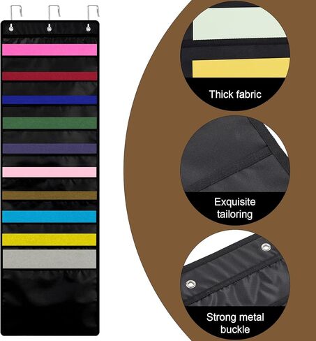 Henoyso 2 Pcs 12 x 12 Inch Paper Storage Scrapbook Vinyl Roll Storage Organizer Hanging Wall File Organizer with Door Hangers for Office Cardstock Craft (Black) in Saudi Arabia