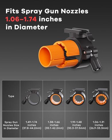 Rechargeable LED Paint Gun Light, 450LM Paint Spray Gun Light with 3 Lighting Modes, 3500–6500K, CRI 95+, 360° Swivel & 45° Tilt for Auto Painting and Color Matching in Saudi Arabia