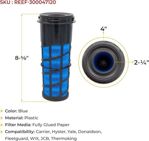 فلتر هواء المحرك من منتجات Mytee متوافق مع وحدات التبريد Hyster، Yale، WIX، Thermoking، Carrier Supra، يستبدل OEM 300047120، 1559418، P611858، P604457، AF4219 in Saudi Arabia