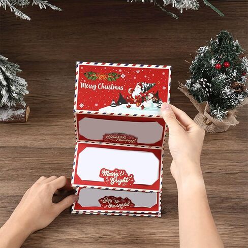 Christmas Cash Gift Envelopes with 6 or 10 Slots, Surprise Money Holder for Christmas Cash Card Gifts, DIY Holiday Organizer for Women Men Kids Adults, Festival Party Supplies (A) in Kuwait