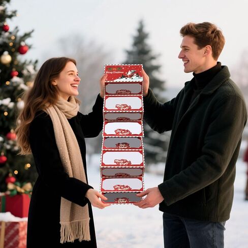 Christmas Cash Gift Envelopes with 6 or 10 Slots, Surprise Money Holder for Christmas Cash Card Gifts, DIY Holiday Organizer for Women Men Kids Adults, Festival Party Supplies (A) in Kuwait