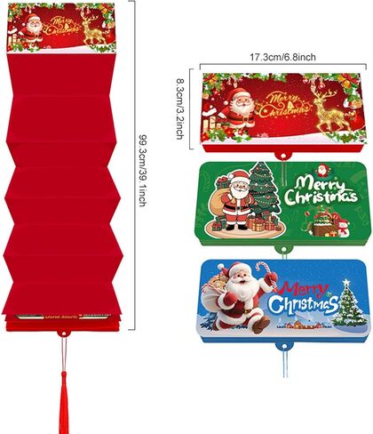 Christmas Cash Gift Envelopes with 6 or 10 Slots, Surprise Money Holder for Christmas Cash Card Gifts, DIY Holiday Organizer for Women Men Kids Adults, Festival Party Supplies (A) in Kuwait