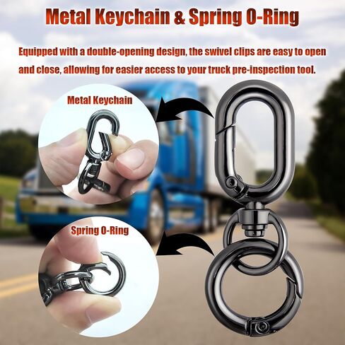 4-in-1 Truck Pre-Trip Inspection Tool with Metal Keychain and Spring O-Ring Fit for Brakes, Tires & Windshield in Saudi Arabia