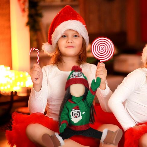 6 Pcs Christmas 18 Inch Doll Clothes and Accessories Winter Outfits Set Sweaters Trousers Hats Shoes for 18 Inch Doll Gift(White,Snowman) in Saudi Arabia