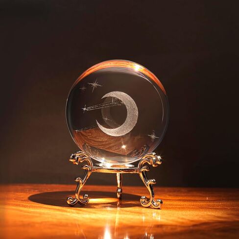 60mm 3D Laser Sea Turtle Crystal Ball, Glass Sphere Paperweight Home Decor Turtles Crafts with Free Metal Stand. Ideal Gift Choice. in Saudi Arabia