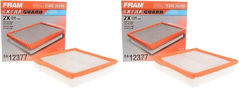 FRAM Extra Guard CA12377 فلتر هواء المحرك البديل لنماذج مختارة من تويوتا ولكزس، يوفر ما يصل إلى 12 شهرًا أو 12000 ميل حماية الفلتر in Saudi Arabia