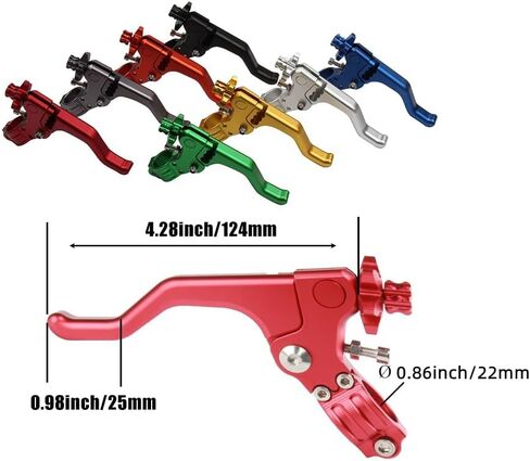 Motorcycle Short Stunt Clutch Lever for 7/8" 22mm Handlebar Honda Yamaha Kawasaki Suzuki Dirt Pit Bike in Saudi Arabia