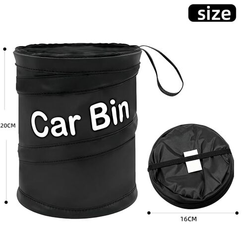 GiftNest Car Trash Can for Back Seat 1-Second Pop Up Foldable Leakproof 1 Gallon Car Garbage Bin with Hook and Loop Strap Waterproof Liner Car Garbage Bag Fits Cars, Home, Office in Saudi Arabia