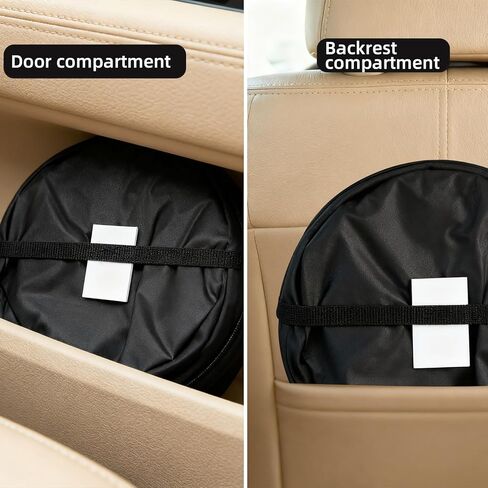 GiftNest Car Trash Can for Back Seat 1-Second Pop Up Foldable Leakproof 1 Gallon Car Garbage Bin with Hook and Loop Strap Waterproof Liner Car Garbage Bag Fits Cars, Home, Office in Saudi Arabia