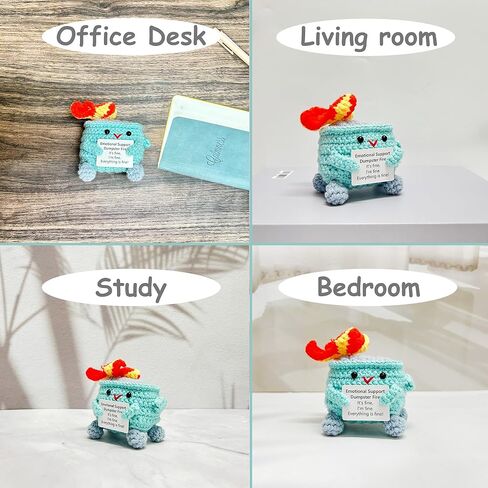 Cute Crochet Dumpster Fire, Burning Trash Can,Emotional Support Gift, Desk Décor, Home Décor,Back to School Gift, Gift for Friends, Gift for Classmates, Gift for Colleagues in Saudi Arabia