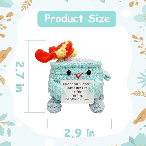 Cute Crochet Dumpster Fire, Burning Trash Can,Emotional Support Gift, Desk Décor, Home Décor,Back to School Gift, Gift for Friends, Gift for Classmates, Gift for Colleagues in Saudi Arabia