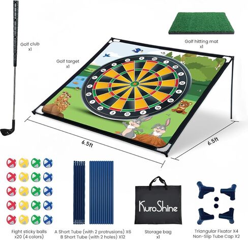 Golf Chipping Game Mat - Chip Games Sticky Practice Golf Game Set for Adults Kids Indoor Outdoor Backyard Garden Party - New Practice Golf Balls Putting Pitching Hitting Casual Golf Play Fun Mat in Saudi Arabia