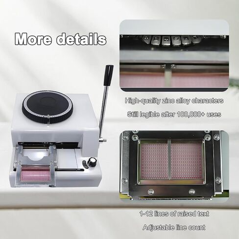 Stainless Steel Stamping Code Machine - Embossing Tool for DIY Projects, 85.5mm x 55mm Printing Area, 1-12 Lines Customization, Perfect for Personalized Production in Saudi Arabia