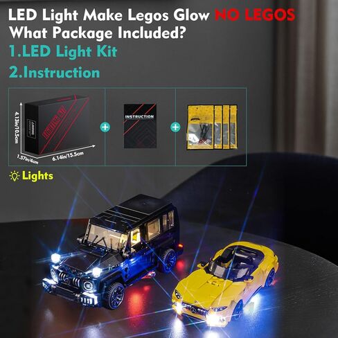 LED Light Compatible with Lego 76924 Speed Champions Mercedes-AMG G 63 & Mercedes-AMG SL 63 - No Models Only Light, Creative Lighting Set Accessories Compatible with Lego 76924 Set in Saudi Arabia