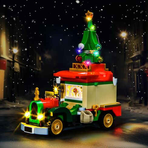 LED Lighting Compatible with Lego Santa's Delivery Truck 40746, Light Kit Compatible with Lego 40746, Giving Light to Model, NOT Included The Model SetTypical Version in Saudi Arabia