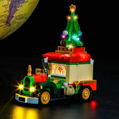 LED Lighting Compatible with Lego Santa's Delivery Truck 40746, Light Kit Compatible with Lego 40746, Giving Light to Model, NOT Included The Model SetTypical Version in Saudi Arabia