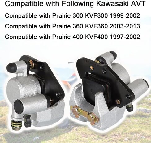فرجار الفرامل الأمامية اليسرى اليمنى مع وسادات متوافقة مع Kawasaki Prairie 300 KVF300 Prairie 360 ​​KVF360 Prairie 400 KVF400 43080-5135 43080-5136 in Saudi Arabia