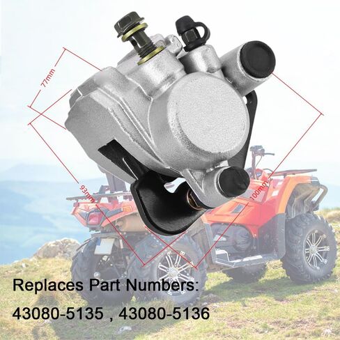 فرجار الفرامل الأمامية اليسرى اليمنى مع وسادات متوافقة مع Kawasaki Prairie 300 KVF300 Prairie 360 ​​KVF360 Prairie 400 KVF400 43080-5135 43080-5136 in Saudi Arabia