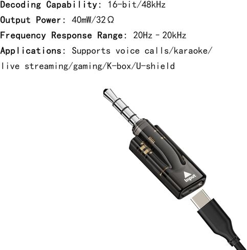 Headphone Jack Adapter,TypeC Female to 3.5mm Male Audio Cable Adapter,Dongle Compatible with MP3 Players, CD Players, Laptops, Tablets, Smartphone, Earbuds and Accessories in Saudi Arabia
