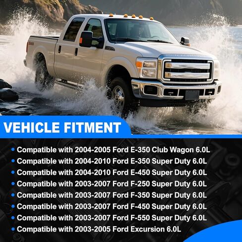 Cylinder Head Gasket Set (18mm) with Head Bolts Kit Fit for 6.0 Powerstroke Diesel Turbo, Compatible with 2003-2010 Ford F250 F350 F450 F550 E350 E450 Super Duty 6.0L in Saudi Arabia
