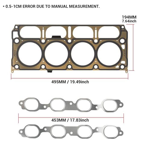 HS26744PT مجموعة حشية رأس الأسطوانة مع مسامير الرأس المتوافقة مع Chevy Silverado 1500 Suburban Tahoe 5.3L V8، لـ GMC Sierra Yukon XL 5.3 V8 L83 L8B 2014-2020 استبدل HGS4308 12657968 in Kuwait