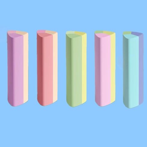 5 Pack Triangle Pencil Erasers Latex Free Erasers for Kids School Exam Art Supplies Non Slip Design Strong Erasing in Saudi Arabia