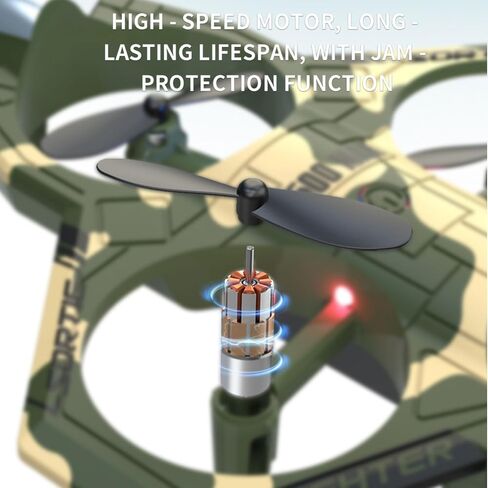 طائرة UAVRIAO RC للأطفال والكبار، طائرة تحكم عن بعد مع تثبيت الدوران وثبات الارتفاع، تقلبات ثلاثية الأبعاد، إقلاع/هبوط بمفتاح واحد، طيران محيطي 360 درجة، طائرة بدون طيار على طراز طائرة مقاتلة، هدية مثالية للمبتدئين in Kuwait