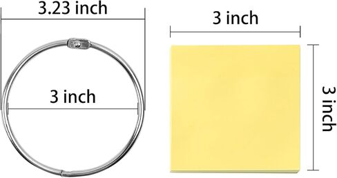 Simetufy Binder Rings 3 Inch(24 Pack) Metal Paper Rings,Large Key Rings,Extra Large Metal Book Rings in Saudi Arabia