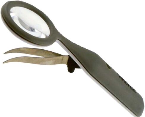 6X Magnifier with Folding Tweezers | 1" Lens & Retractable Pointed Tweezers | Portable, Multi-Use, Patented Design | Ideal for Collectors & Minor First Aid in Saudi Arabia