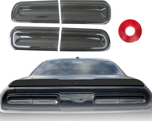 Tail Light Covers Rear Light Guards Compatible with Dodge Challenger 2015-2023, Smoked Black Exterior Accessories (with Adhesive Tape) in Saudi Arabia
