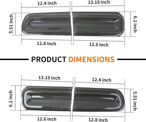 Tail Light Covers Rear Light Guards Compatible with Dodge Challenger 2015-2023, Smoked Black Exterior Accessories (with Adhesive Tape) in Saudi Arabia