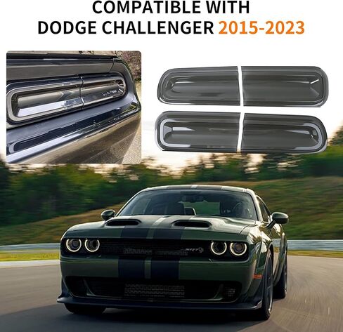 Tail Light Covers Rear Light Guards Compatible with Dodge Challenger 2015-2023, Smoked Black Exterior Accessories (with Adhesive Tape) in Saudi Arabia