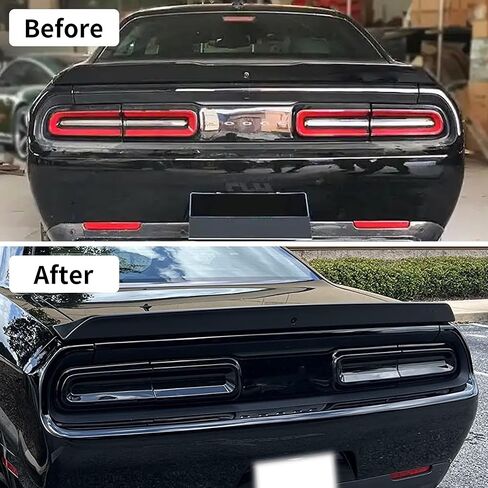 Tail Light Covers Rear Light Guards Compatible with Dodge Challenger 2015-2023, Smoked Black Exterior Accessories (with Adhesive Tape) in Saudi Arabia