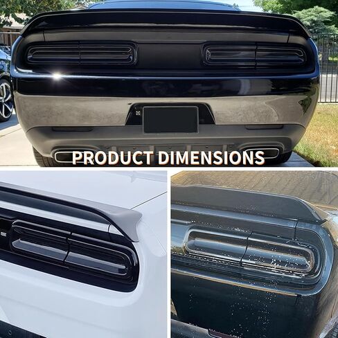 Tail Light Covers Rear Light Guards Compatible with Dodge Challenger 2015-2023, Smoked Black Exterior Accessories (with Adhesive Tape) in Saudi Arabia