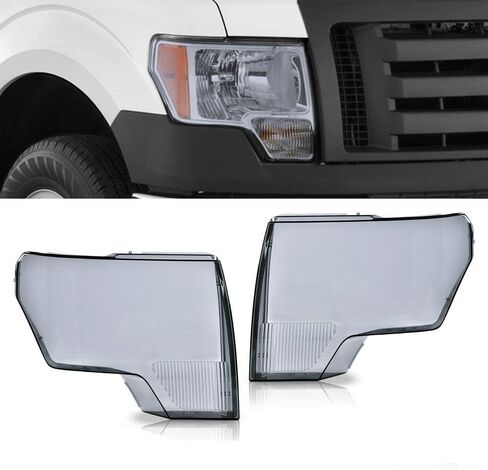 غطاء عدسة المصباح الأمامي PIT66، متوافق مع 2009-2014 Ford F150 Clear in Kuwait