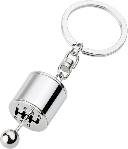 Metal Car Gear Shift Keychain – 6-Speed Manual Transmission Key Chain, Mini Shifter Gift for Car Enthusiasts, Metal Key Ring Accessory in Saudi Arabia
