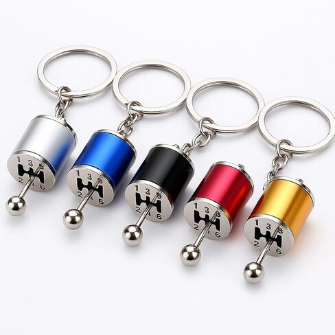 Metal Car Gear Shift Keychain – 6-Speed Manual Transmission Key Chain, Mini Shifter Gift for Car Enthusiasts, Metal Key Ring Accessory in Saudi Arabia