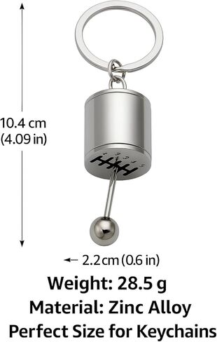 Metal Car Gear Shift Keychain – 6-Speed Manual Transmission Key Chain, Mini Shifter Gift for Car Enthusiasts, Metal Key Ring Accessory in Saudi Arabia
