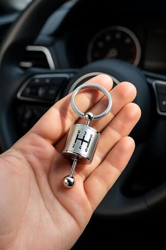 Metal Car Gear Shift Keychain – 6-Speed Manual Transmission Key Chain, Mini Shifter Gift for Car Enthusiasts, Metal Key Ring Accessory in Saudi Arabia