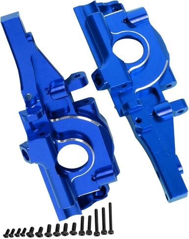 Aluminum Rear Bulkhead Gearbox Upgrades for 1/16 Mini E-Revo Slash Summit RC Car,Alloy Rear Transmission Case Hops Up,Blue in Saudi Arabia